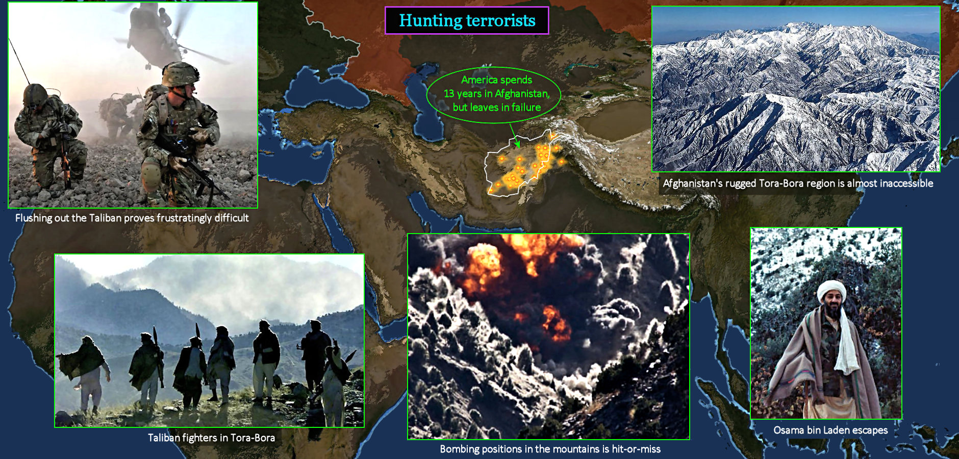 Afghanistan, Taliban, Bora-Bora, 2000s map